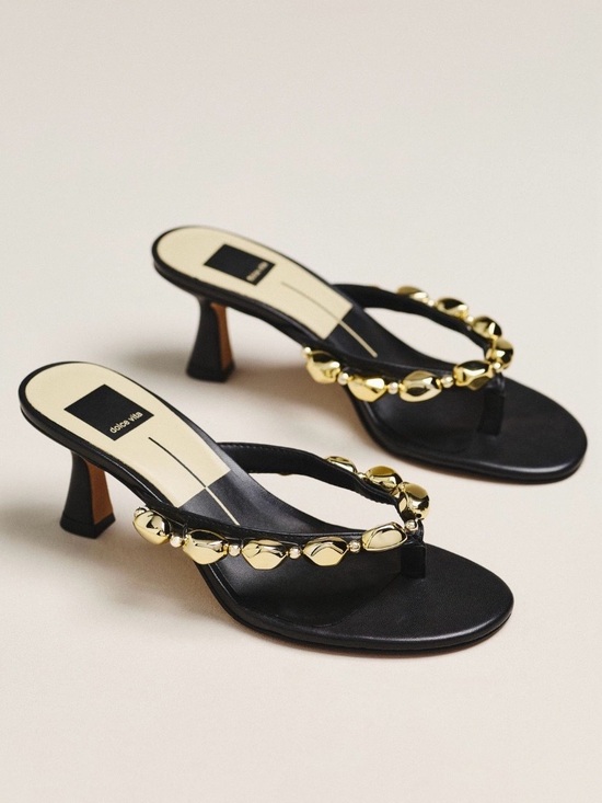 Dolce Vita Shoes - Dolce Vita Daksie Embellished Kitten
Heel Sandals